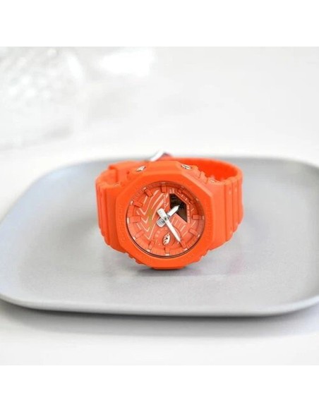 Casio G-Shock Sushi Salmon GA-2100SSH-4AJR JDM Special Edition 48,5 × 45,4 × 11,8 mm hecho en Japón